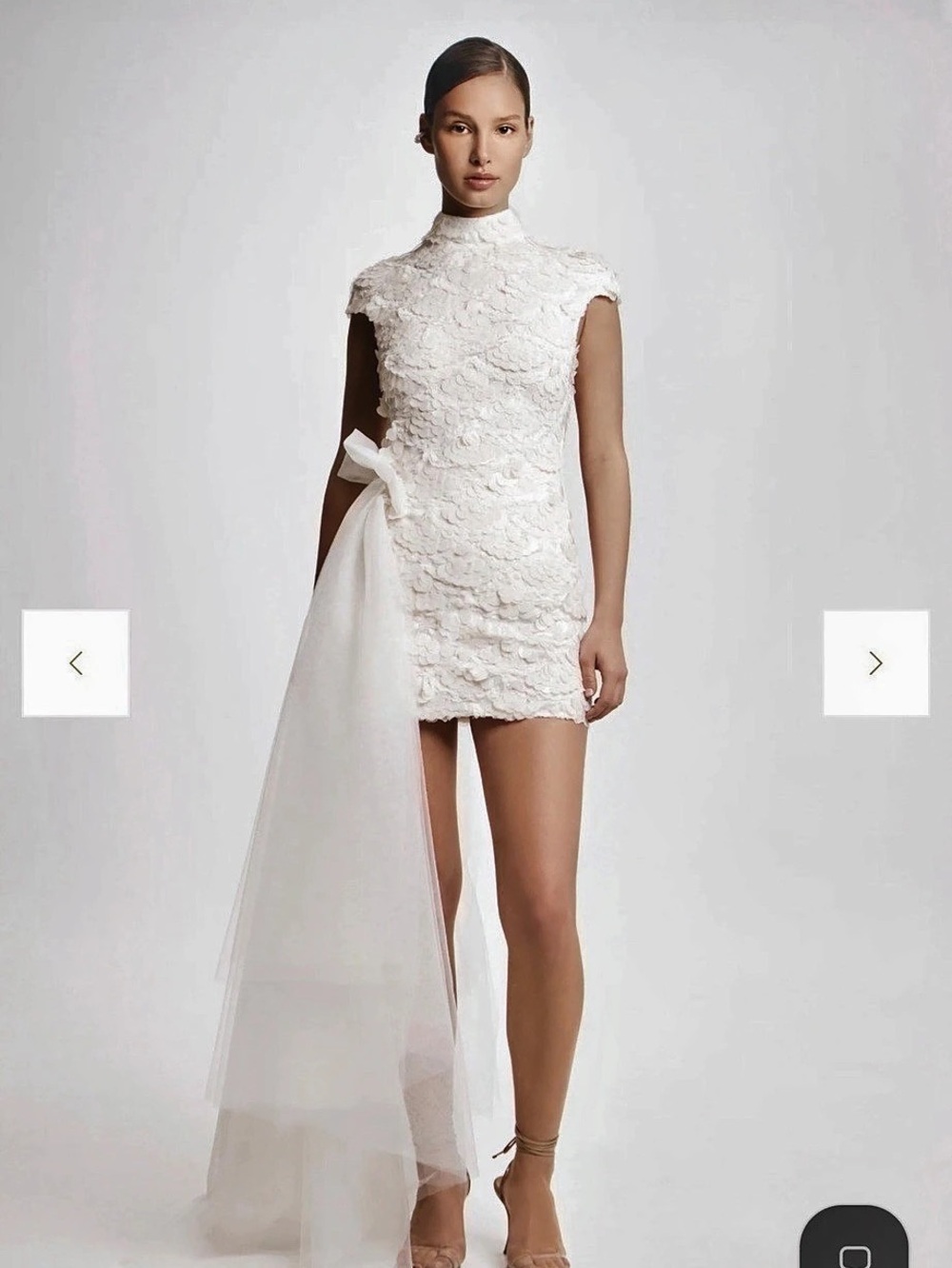 Bridal/After Party dress mini with train